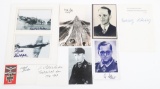 WWII GERMAN LUFTWAFFE PILOT SIGNED PHOTOS & CARDS