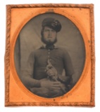 CIVIL WAR SOLDIER AMBROTYPE PHOTOGRAPH