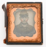 CIVIL WAR CSA SOLDIER AMBROTYPE PHOTOGRAPH