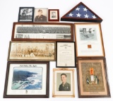 WWI - COLD WAR US & GERMAN PHOTOS, CERTS & FLAG