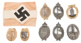 REENACTOR WWI - WWII GERMAN BADGES & ARMBAND