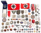 MODERN COPIES OF GERMAN ARMBANDS, BADGES & PINNS