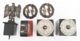 MODERN GERMAN SS RUNE BOOKEND & EAGLE DESK DISPLAY
