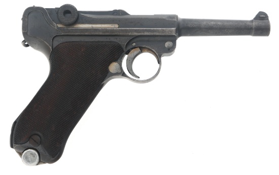 1936 GERMAN MAUSER S/42 CODE P08 LUGER PISTOL