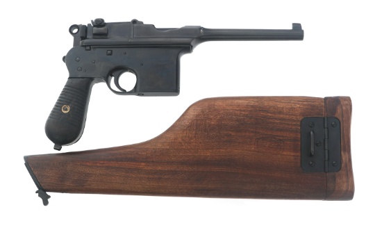 SPANISH ASTRA MODEL 900 7.63mm BROOMHANDLE PISTOL