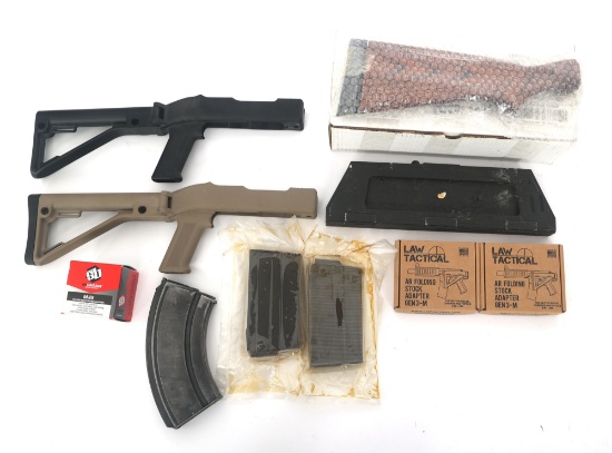 MACHINE GUN MAGAZINES, RIFLE STOCKS, AND MORE