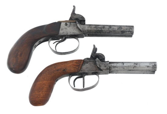 GERMAN 11mm CALIBER DOUBLE BARREL PISTOLS