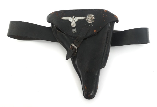 WWII GERMAN P08 LUGER PISTOL LEATHER HOLSTER