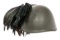 WWII ITALIAN 11th BERSAGLIERI M33 COMBAT HELMET