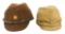 WWII JAPANESE ARMY OFFICER & ENLISTED FIELD CAPS