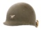 WWII US ARMY OFFICER M1 COMBAT HELMET