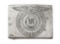 WWII GERMAN ZINC INJECTED SS EM BUCKLE RZM 822/42