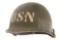 WWII US NAVY BEACH LANDING REENACTOR M1 HELMET