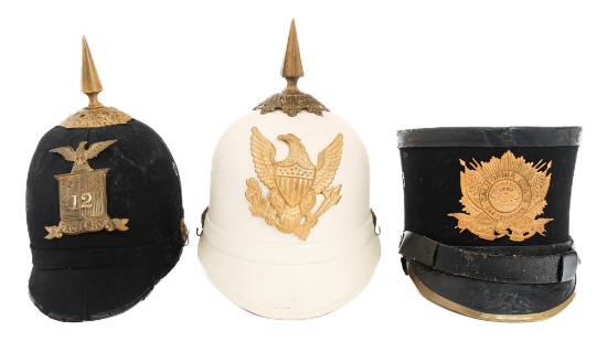US ARMY & NEW YORK NG M1881 PITH HELMETS & KEPI