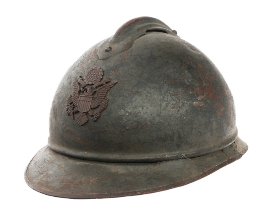 US ARMY AEF FRENCH M1915 ADRIAN COMBAT HELMET