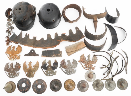 IMPERIAL GERMAN PICKELHAUBE ASSORTED PARTS