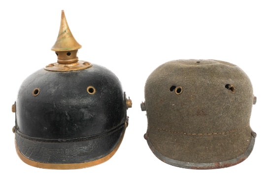 WWI GERMAN M1895 & M1915 ERSATZ PICKELHAUBES