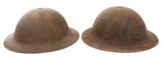 WWI US AEF 35th & 89th DIVISION M1917 HELMETS