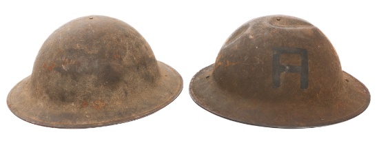 WWI US AEF 1st ARMY M1917 DOUGHBOY HELMETS