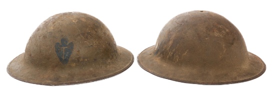 WWI US AEF 35th & 36th DIVISIONS M1917 HELMETS