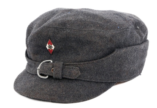 WWII GERMAN HITLER YOUTH FLAK HELPER'S FIELD CAP
