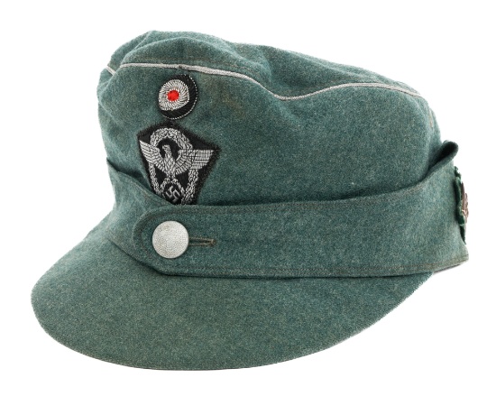WWII GERMAN MOUNTAIN TROOP POLICE M43 FIELD CAP