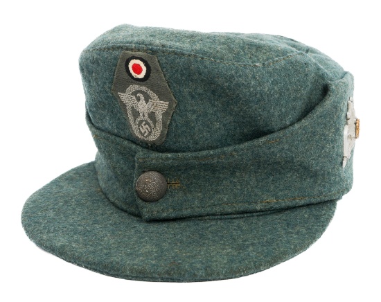 WWII GERMAN MOUNTAIN TROOP POLICE M43 FIELD CAP