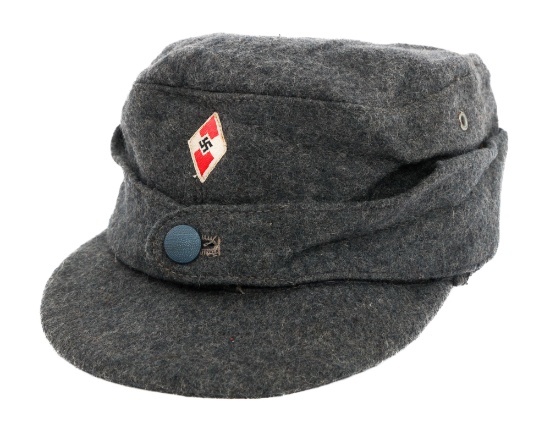 WWII GERMAN HITLER YOUTH FLAK HELPER'S FIELD CAP