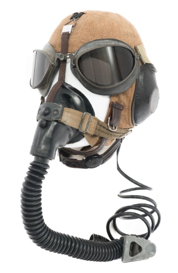 WWII GERMAN LKpS101 FLIGHT HELMET & 10-6701 MASK