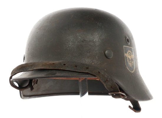 WWII GERMAN POLICE M40 DD COMBAT HELMET