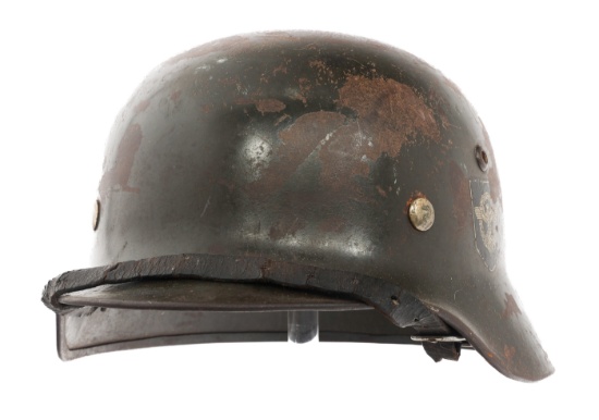 WWII GERMAN POLICE M35 DD COMBAT HELMET