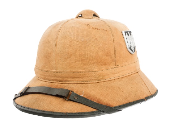 WWII GERMAN HEER 1ST PATTERN TROPICAL PITH HELMET