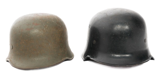 WWII GERMAN FIRE POLICE HELMETS