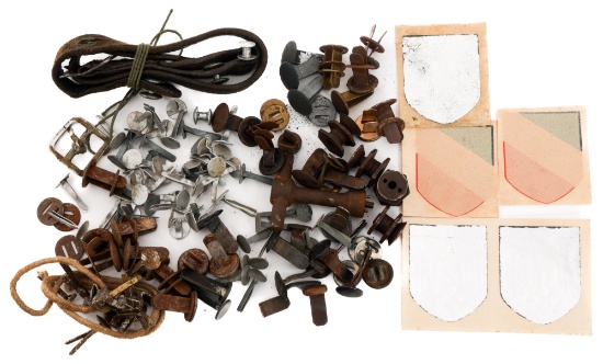 WWII GERMAN COMBAT & FALLSCHIRMJAGER HELMET PARTS