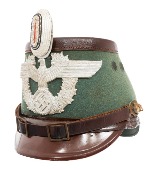 WWII GERMAN GENDARMERIE ENLISTED / NCO SHAKO