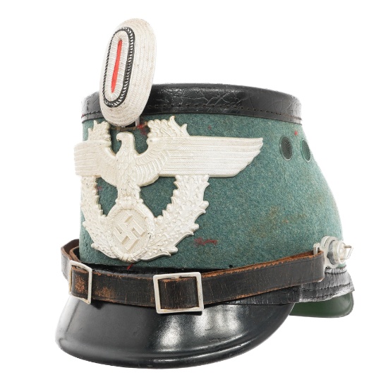 WWII GERMAN MUNICIPAL POLICE EM / NCO SHAKO