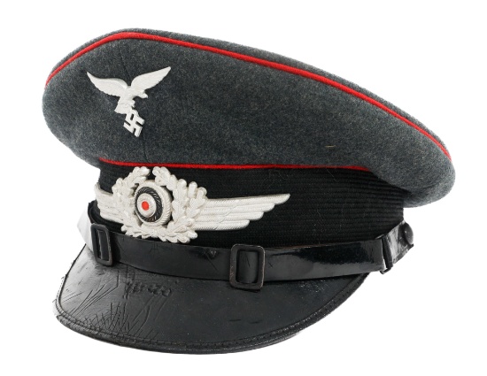 WWII GERMAN LUFTWAFFE FLAK ARTILLERY NCO VISOR CAP