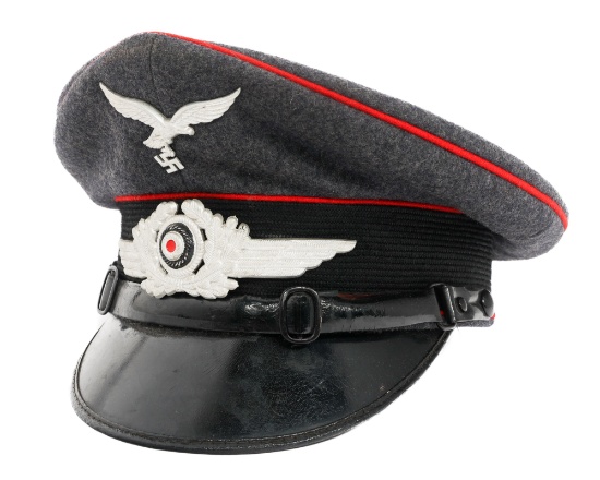 WWII GERMAN LUFTWAFFE FLAK ARTILLERY NCO VISOR CAP