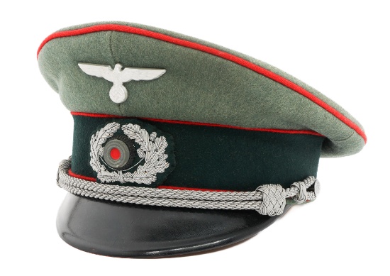 WWII GERMAN HEER ARTILLERY OFFICER VISOR CAP