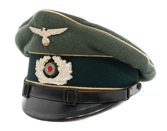 WWII GERMAN HEER INFANTRY NCO PEAKED VISOR CAP