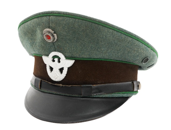 WWII GERMAN SCHUTZPOLIZEI NCO VISOR CAP