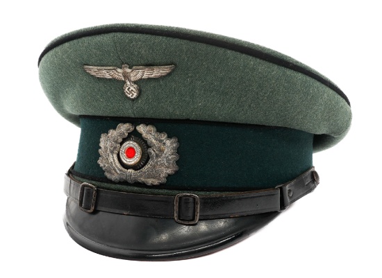 WWII GERMAN HEER ENGINEER NCO VISOR CAP