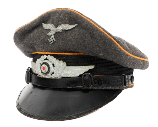 WWII GERMAN LUFTWAFFE SIGNAL NCO VISOR CAP