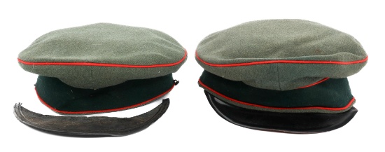 WWII GERMAN ARTILLERY VISOR CAPS