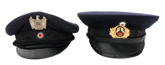 WWII GERMAN KYFFHAUSERBUND & NSKOV VISOR CAPS