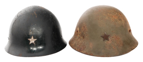 WWII JAPANESE CIVIL DEFENSE HELMET & TYPE 90 SHELL