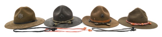 WWII - COLD WAR US ARMY CAMPAIGN HATS & CORDS