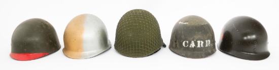 WWII US ARMY M1 HELMETS & LINERS