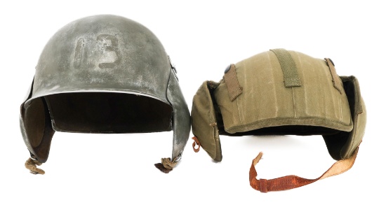 WWII USAAF M3 & M4A2 AIRCREW FLAK HELMETS