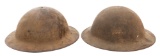 WWI US AEF M.G. & INF. 35th DIVISION M1917 HELMETS